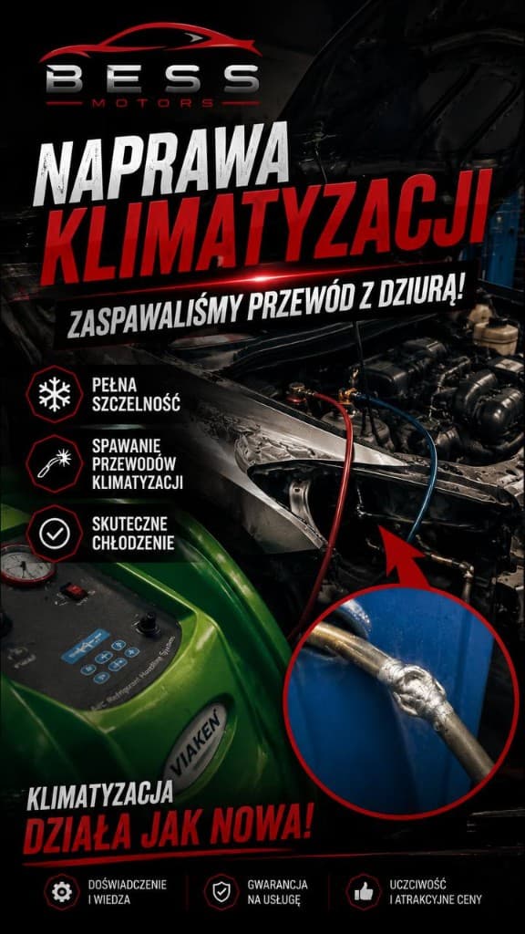 Nabijanie klimatyzacji na stacji Viaken — BESS MOTORS Warszawa